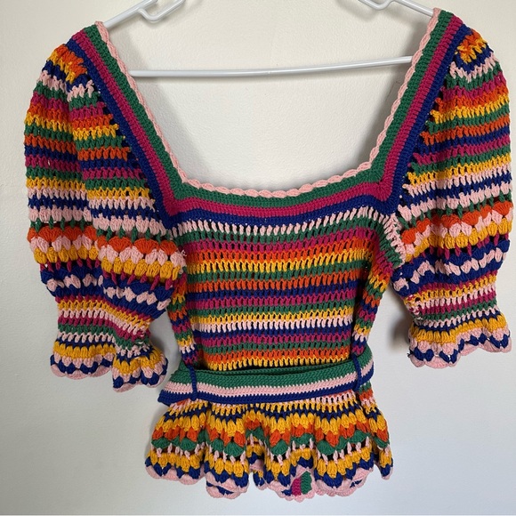 FARM Rio Multicolor Crochet Top - Picture 4 of 5